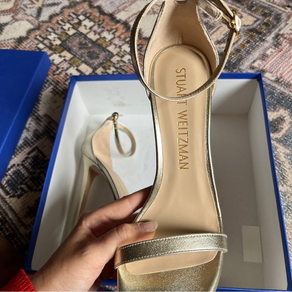 Stuart Weitzman Nudistcurve Hollywood Ankle-Strap Platform Sandals Size 10 NIB - Picture 7 of 11
